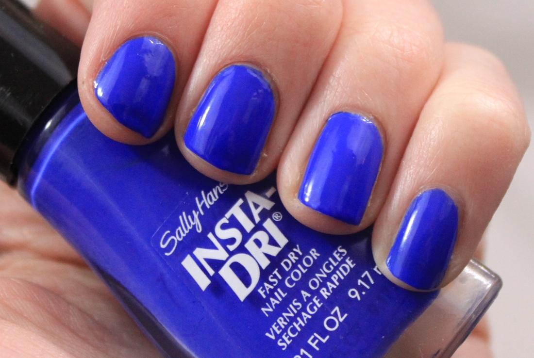 Sally Hansen Insta-Dri Nail Color in In Prompt Blue | Review & Swatches -  volleysparkle