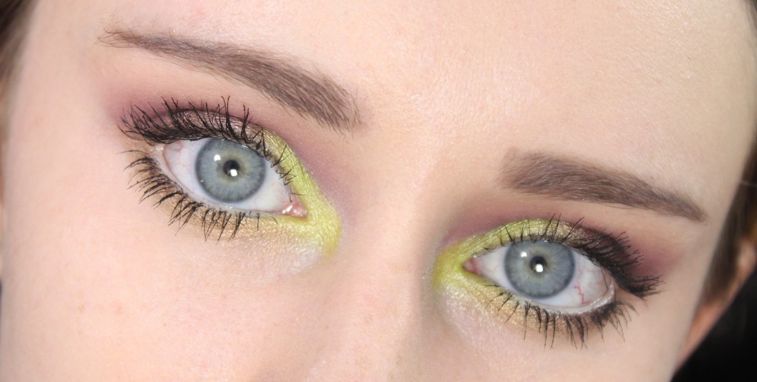 Pop Of Chartreuse Eye Makeup Look How To Volleysparkle