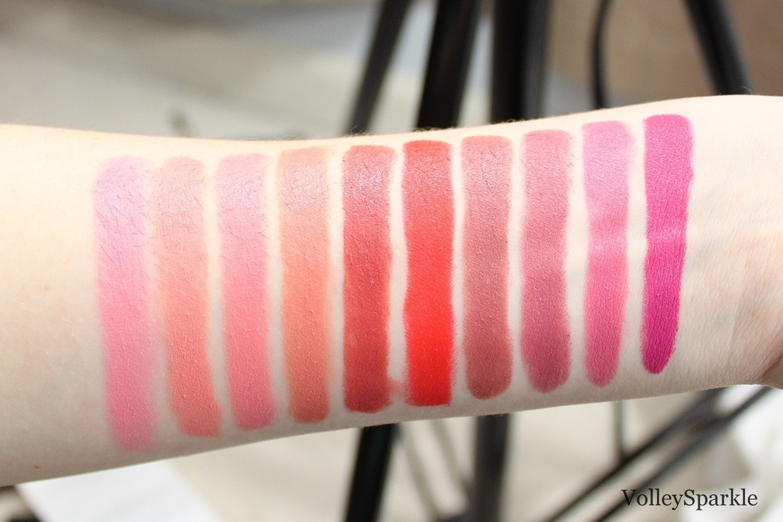 nyx matte lipstick swatches pale pink